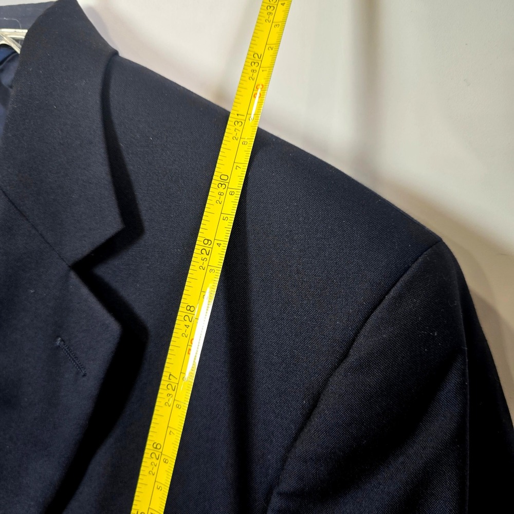 Brooks Brothers Loro Piana Blazer Gold Buttons Brooksease 44R Navy Blue Wool - Picture 7 of 12